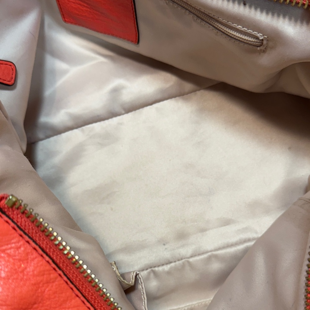 Coach Orange Leather Tote Bag - Picture 10 of 15